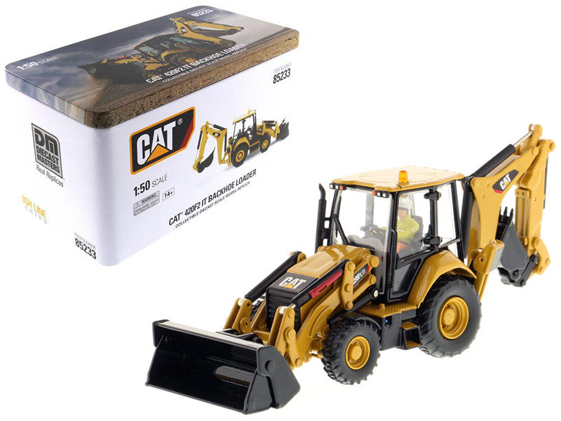 CAT Caterpillar 420F2 IT Backhoe Loader with Operator "High Line Series" 1/50 Diecast Model by Diecast Masters LuxuryLifeWay Online Store
