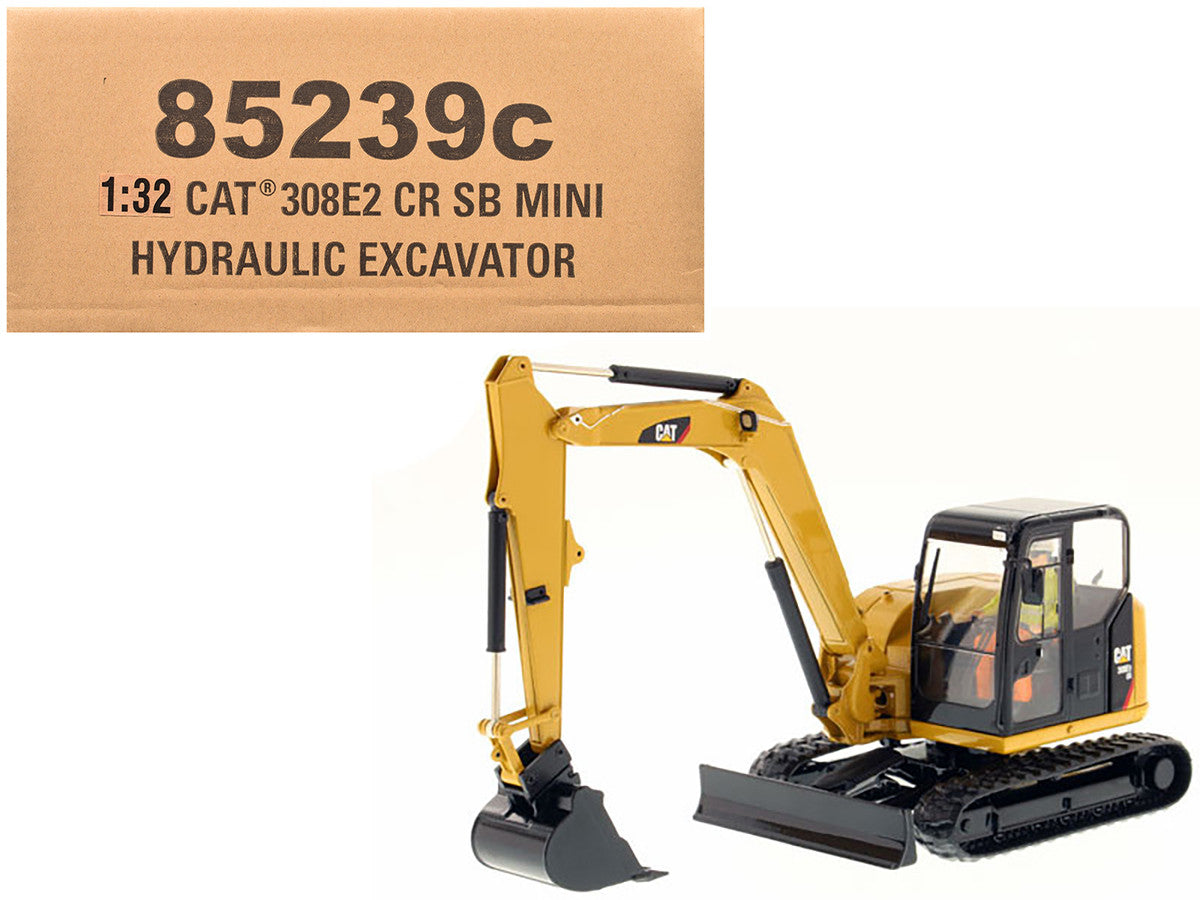 CAT Caterpillar 308E2 CR SB Mini Hydraulic Excavator with Working Tools and Operator "Core Classics" Series 1/32 Diecast Model by Diecast Masters LuxuryLifeWay Online Store