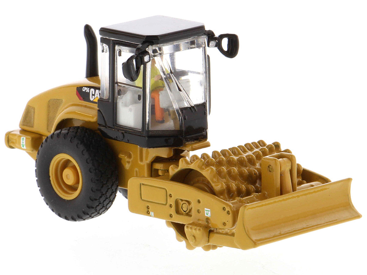 CAT Caterpillar CS56 Padfoot Drum Vibratory Soil Compactor with Operator "High Line" Series 1/87 (HO) Scale Diecast Model by Diecast Masters LuxuryLifeWay Online Store