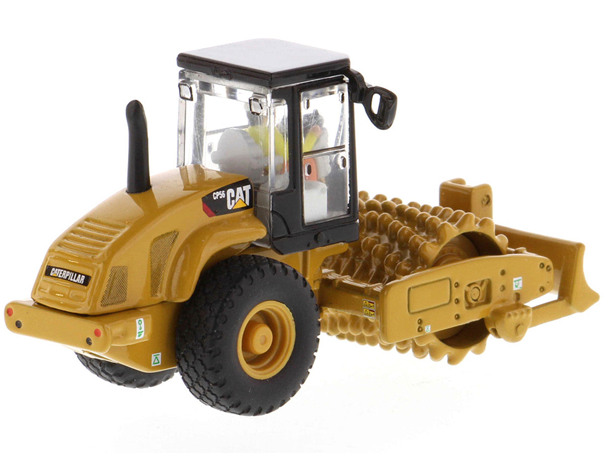 CAT Caterpillar CS56 Padfoot Drum Vibratory Soil Compactor with Operator "High Line" Series 1/87 (HO) Scale Diecast Model by Diecast Masters LuxuryLifeWay Online Store