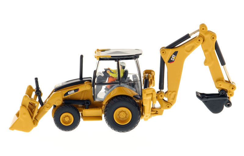 CAT Caterpillar 450E Backhoe Loader with Operator "High Line" Series 1/87 (HO) Scale Diecast Model by Diecast Masters LuxuryLifeWay Online Store