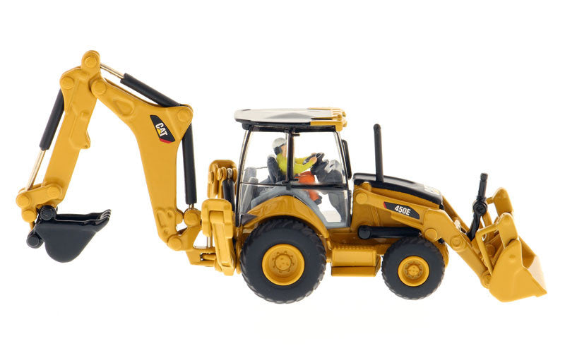 CAT Caterpillar 450E Backhoe Loader with Operator "High Line" Series 1/87 (HO) Scale Diecast Model by Diecast Masters LuxuryLifeWay Online Store