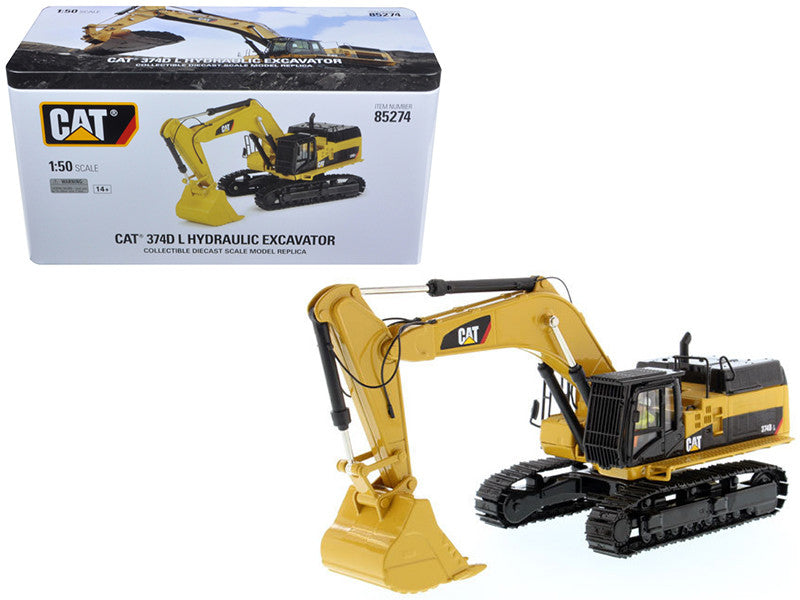 CAT Caterpillar 374D L Hydraulic Excavator with Operator "High Line" Series 1/50 Diecast Model by Diecast Masters LuxuryLifeWay Online Store