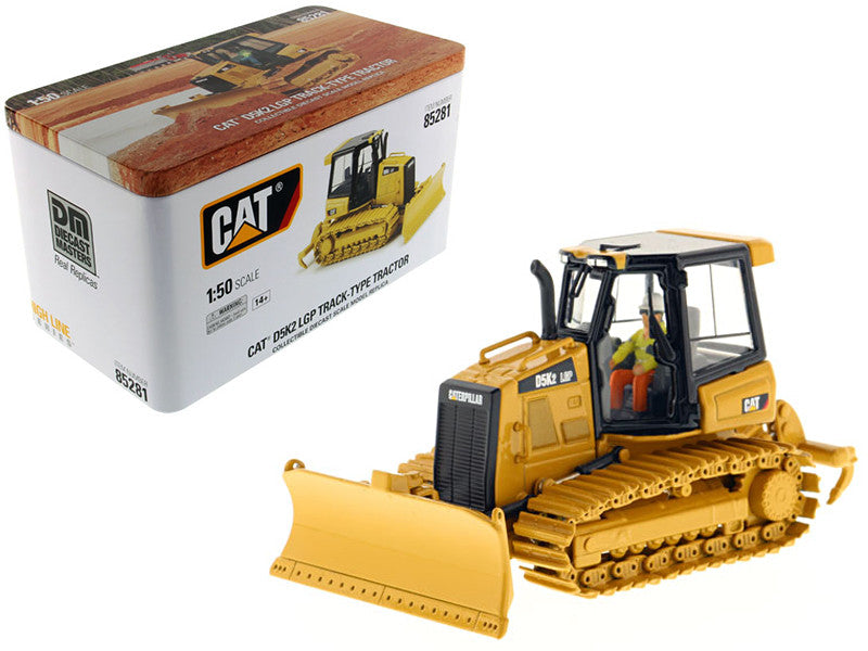 CAT Caterpillar D5K2 LGP Track Type Tractor Dozer with Ripper and Operator "High Line" Series 1/50 Diecast Model by Diecast Masters LuxuryLifeWay Online Store