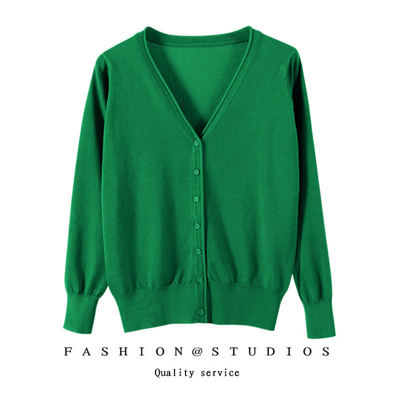 Women's Slim-fit SpringAutumn Plus-size Knitted Cardigan LadyShow.Store