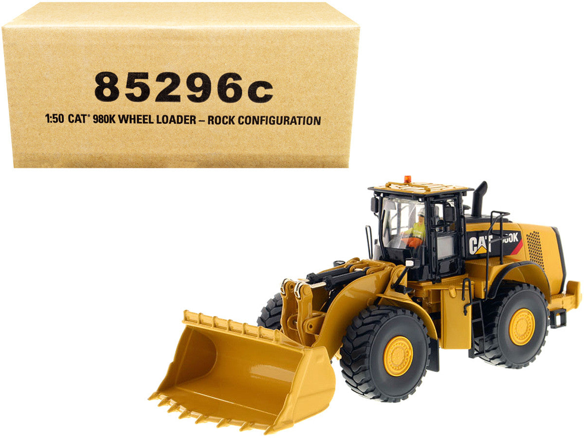 CAT Caterpillar 980K Wheel Loader Rock Configuration with Operator "Core Classics Series" 1/50 Diecast Model by Diecast Masters LuxuryLifeWay Online Store