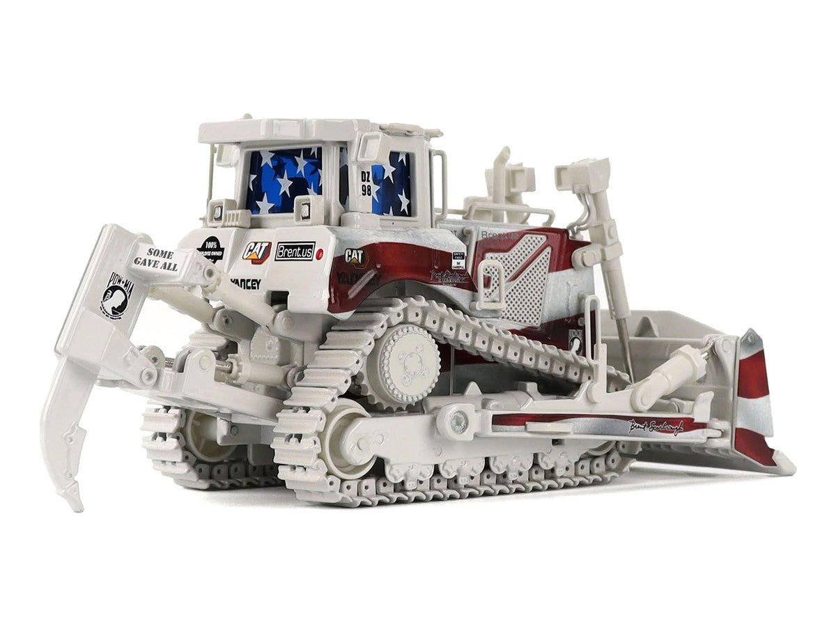 CAT Caterpillar D8T Track Type Tractor with Single Shank Ripper "Brent Scarbrough & Co." Patriotic Livery "High Line" Series 1/50 Diecast Model by Diecast Masters LuxuryLifeWay Online Store