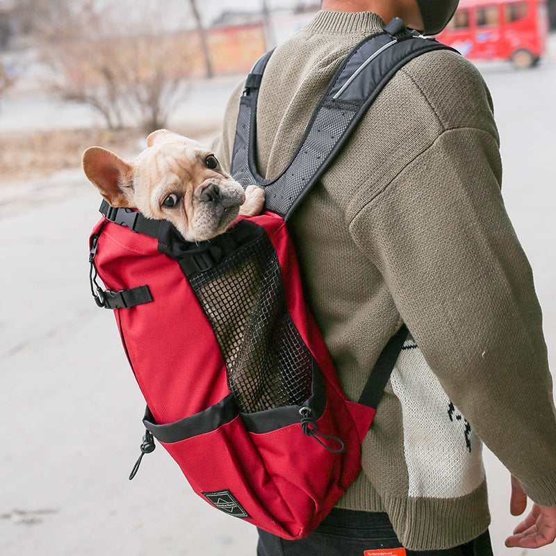 Pet Dog Carrier Bag Carrier For Dogs Backpack Out Double Shoulder Portable Travel Backpack Outdoor Dog Carrier Bag Travel Pets Fashion