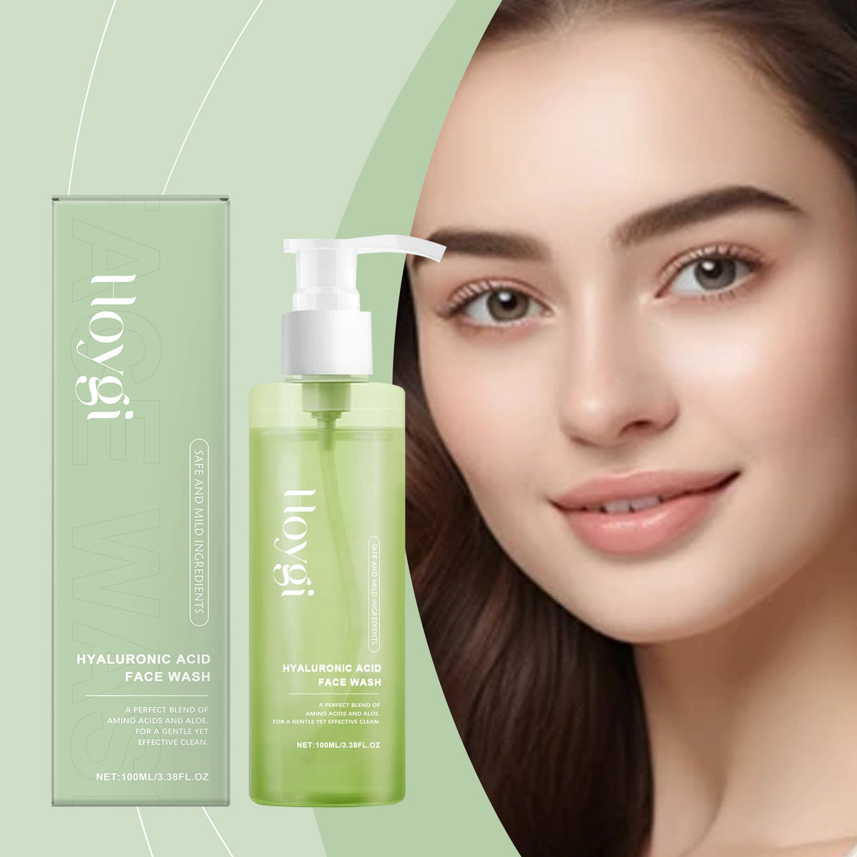 Cleansing Pores, Cleansing Facial Skin, Refreshing, Moisturizing, Smooth, Hyaluronic Acid Mild Cleansing Gel 1 0 0ml 1 Box Tri Light Beauty
