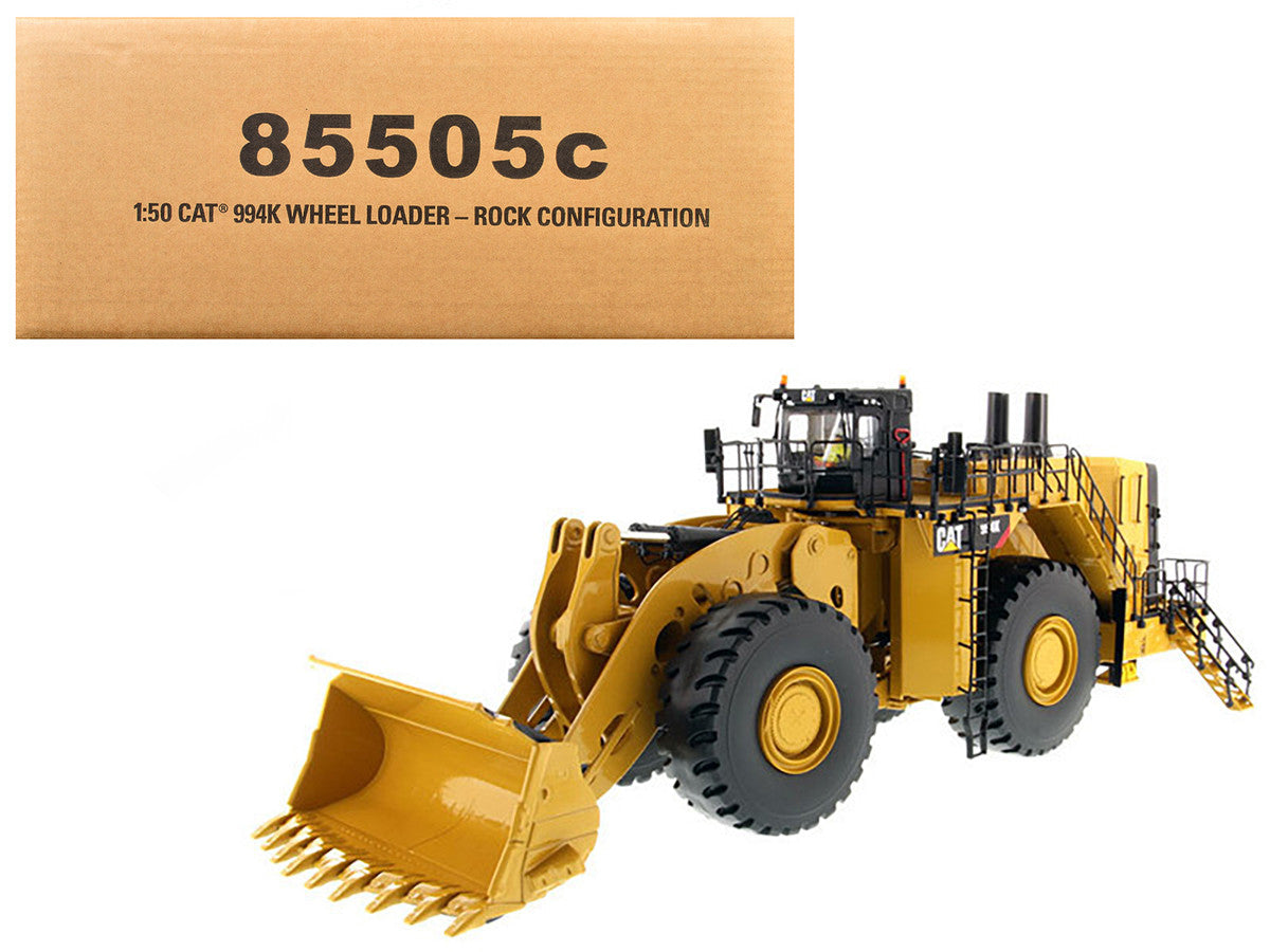 CAT Caterpillar 994K Wheel Loader with Rock Bucket and Operator "Core Classics" Series 1/50 Diecast Model  by Diecast Masters LuxuryLifeWay Online Store