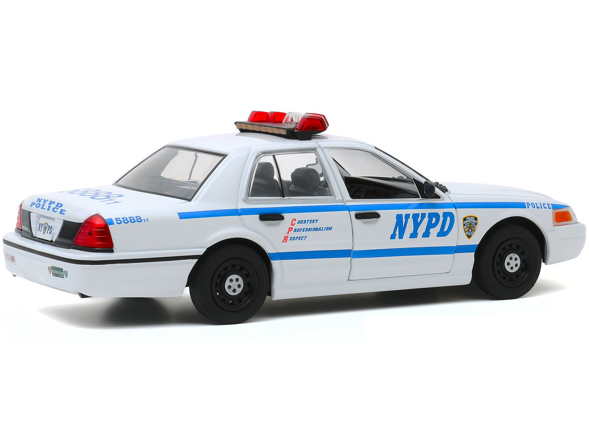 2011 Ford Crown Victoria Police Interceptor "New York City Police Department" (NYPD) White "Hot Pursuit" Series 1/24 Diecast Model Car by Greenlight LuxuryLifeWay Online Store