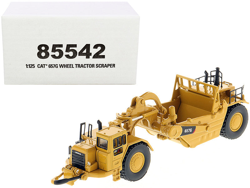 CAT Caterpillar 657G Wheeled Scraper Tractor "High Line" Series 1/125 Diecast Model by Diecast Masters LuxuryLifeWay Online Store