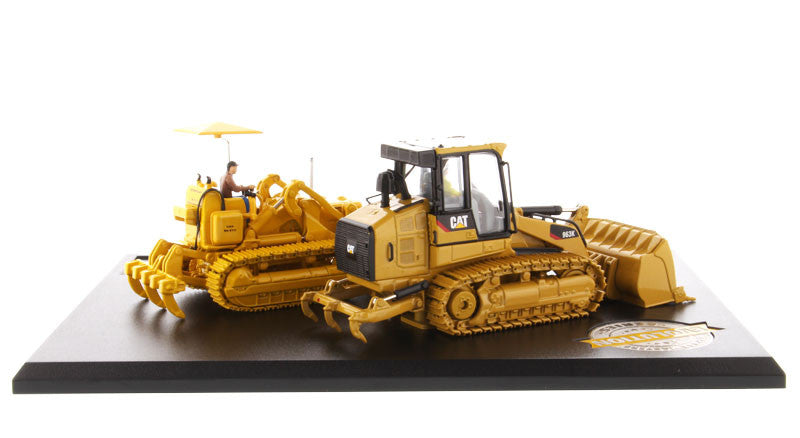 CAT Caterpillar 977D Traxcavator (Circa 1955-1960) and CAT Caterpillar 963K Track Loader (Current) with Operators "Evolution Series" 1/50 Diecast Models by Diecast Masters LuxuryLifeWay Online Store
