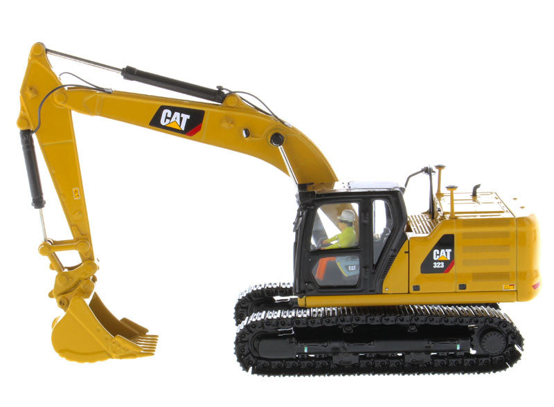 CAT Caterpillar 323 Hydraulic Excavator with Operator Next Generation Design "High Line Series" 1/50 Diecast Model by Diecast Masters LuxuryLifeWay Online Store