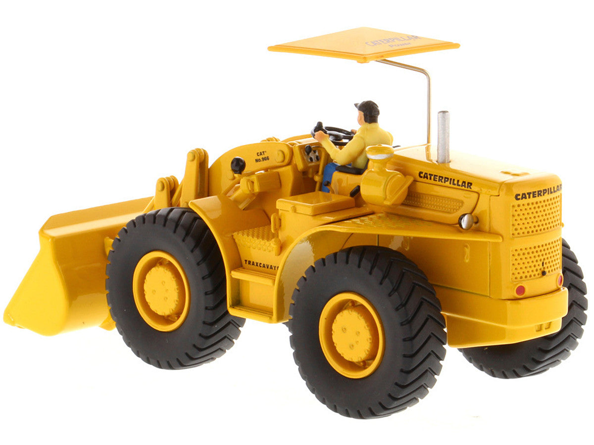CAT Caterpillar 966A Wheel Loader Yellow with Operator "Vintage Series" 1/50 Diecast Model by Diecast Masters LuxuryLifeWay Online Store