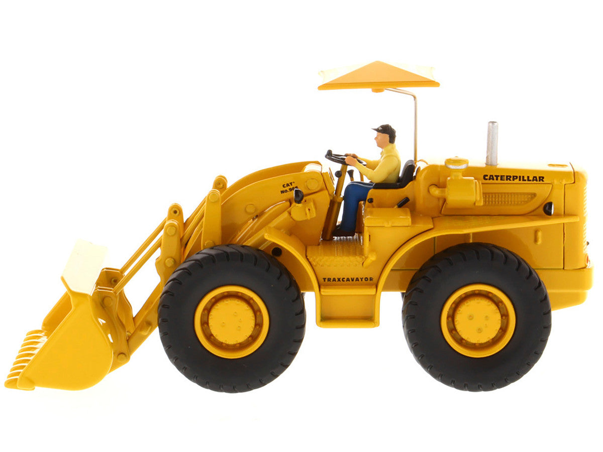 CAT Caterpillar 966A Wheel Loader Yellow with Operator "Vintage Series" 1/50 Diecast Model by Diecast Masters LuxuryLifeWay Online Store