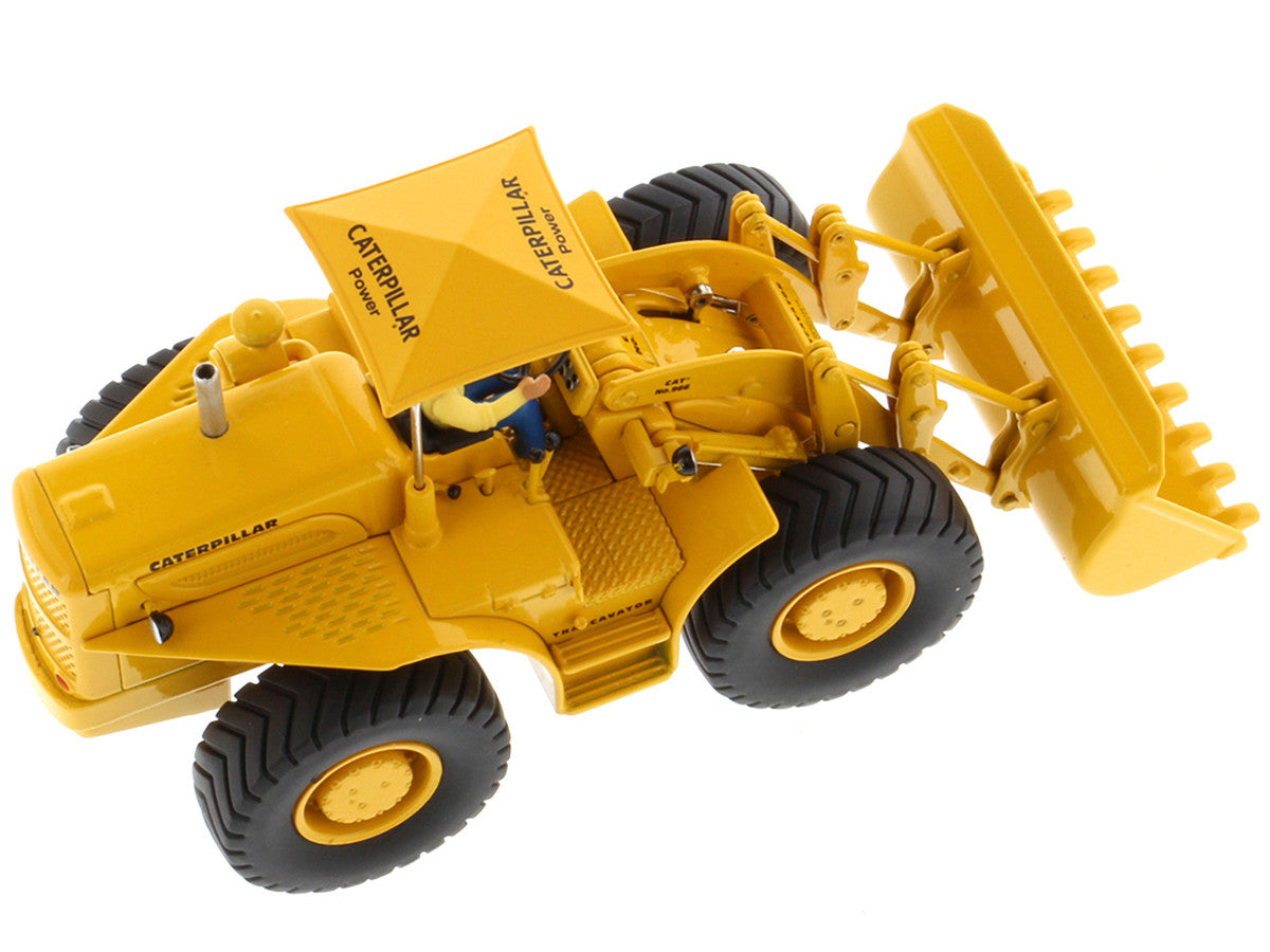 CAT Caterpillar 966A Wheel Loader Yellow with Operator "Vintage Series" 1/50 Diecast Model by Diecast Masters LuxuryLifeWay Online Store