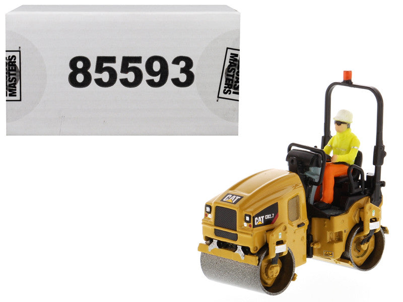 CAT Caterpillar CB-2.7 Utility Compactor with Operator "High Line Series" 1/50 Diecast Model by Diecast Masters LuxuryLifeWay Online Store