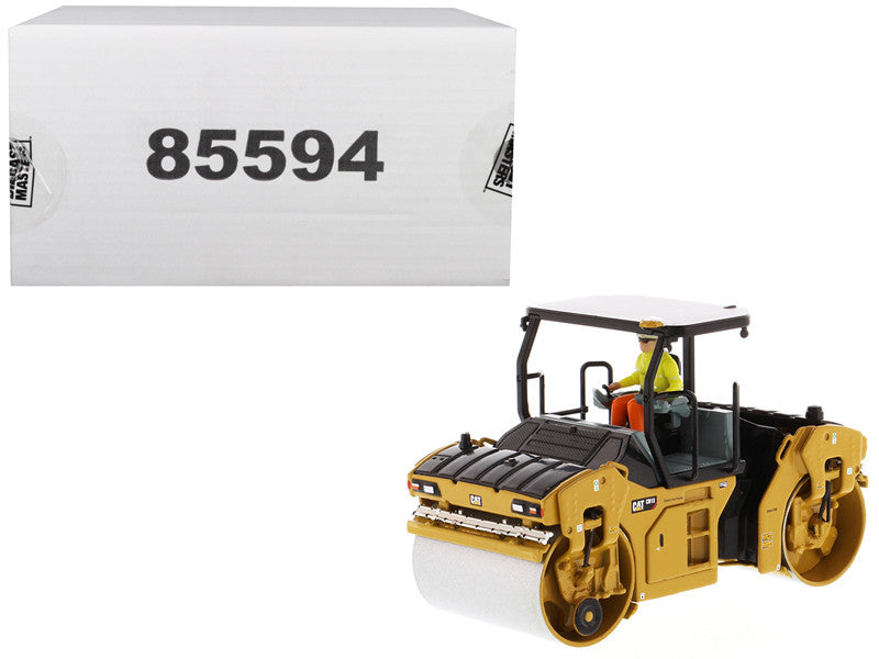 CAT Caterpillar CB-13 Tandem Vibratory Roller with ROPS (Roll Over Protective Structure) and Operator "High Line Series" 1/50 Diecast Model by Diecast Masters LuxuryLifeWay Online Store