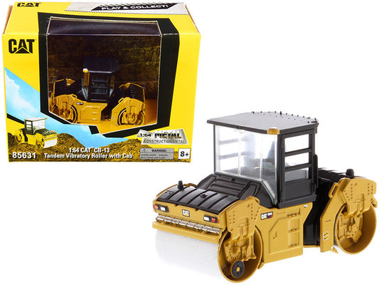 CAT Caterpillar CB-13 Tandem Vibratory Roller with Cab "Play & Collect!" Series 1/64 Diecast Model by Diecast Masters LuxuryLifeWay Online Store