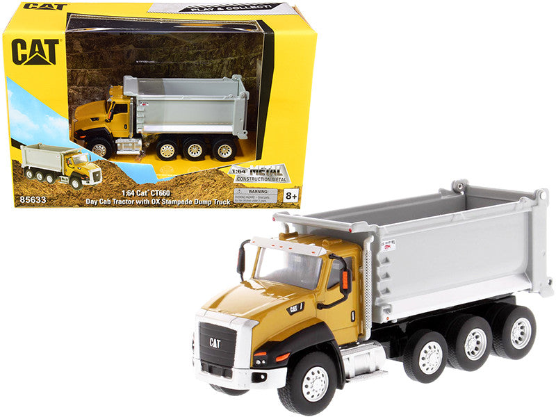 CAT Caterpillar CT660 Day Cab Tractor with OX Stampede Dump Truck "Play & Collect!" Series 1/64 Diecast Model by Diecast Masters LuxuryLifeWay Online Store