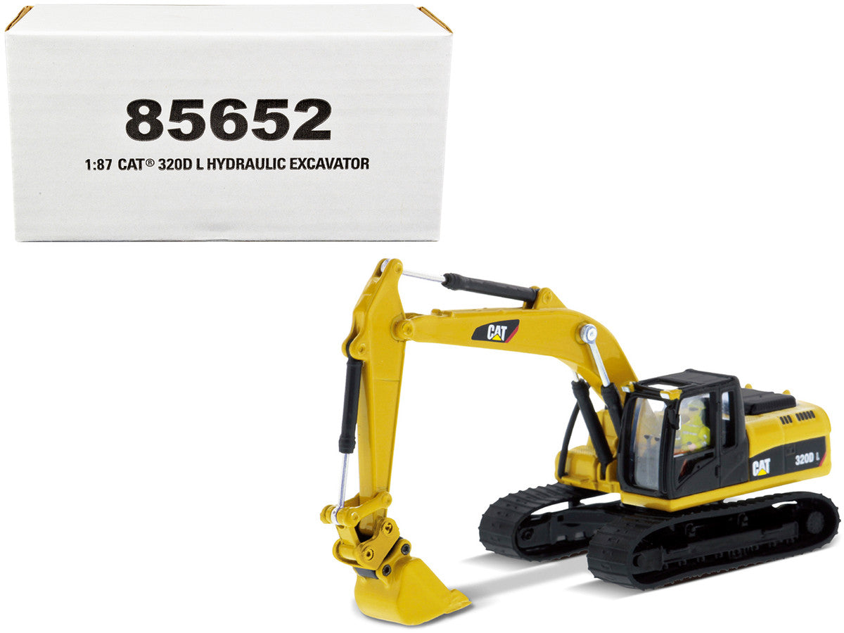 CAT Caterpillar 320D L Hydraulic Excavator with Multiple Work Tools and Operator "High Line" Series 1/87 (HO) Scale Diecast Model by Diecast Masters LuxuryLifeWay Online Store