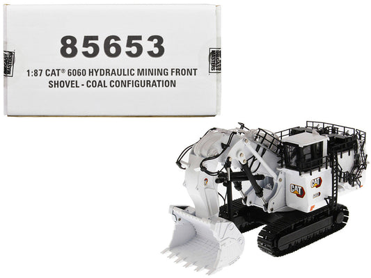 CAT Caterpillar 6060 Hydraulic Mining Front Shovel Coal Configuration White "High Line Series" 1/87 (HO) Scale Diecast Model by Diecast Masters LuxuryLifeWay Online Store