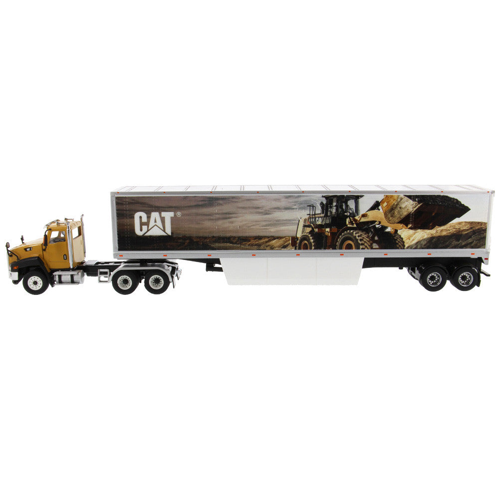 CAT Caterpillar CT660 Day Cab with Caterpillar Mural Dry Van Trailer "Transport Series" 1/50 Diecast Model by Diecast Masters LuxuryLifeWay Online Store