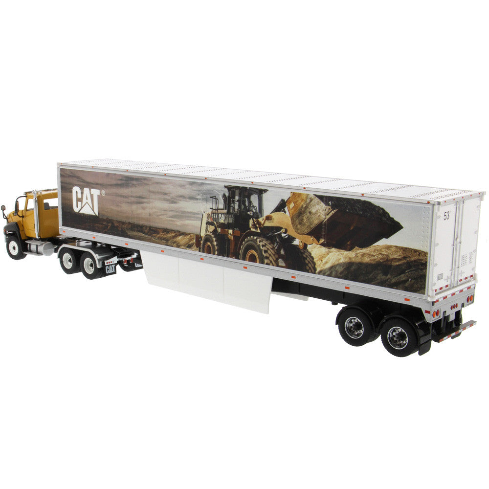 CAT Caterpillar CT660 Day Cab with Caterpillar Mural Dry Van Trailer "Transport Series" 1/50 Diecast Model by Diecast Masters LuxuryLifeWay Online Store
