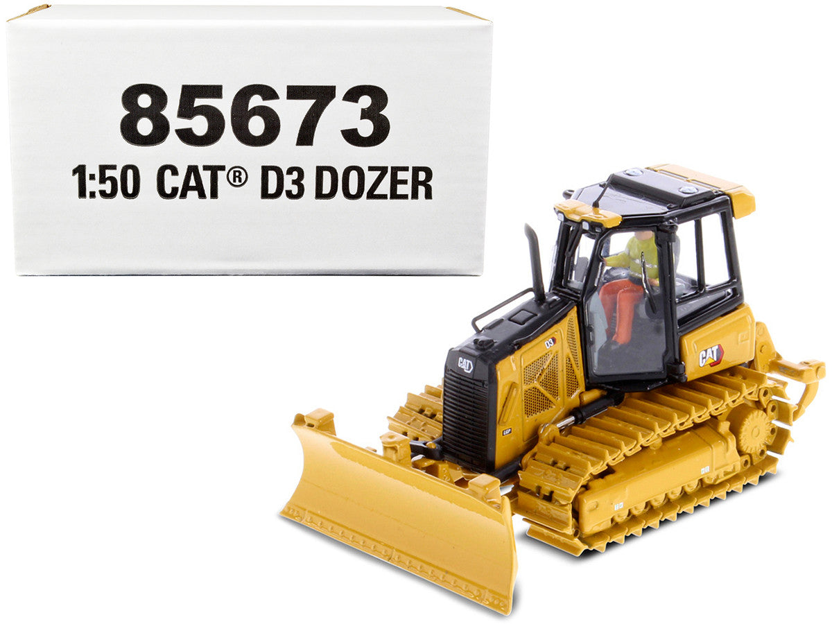CAT Caterpillar D3 Track Type Dozer with Operator "High Line" Series 1/50 Diecast Model by Diecast Masters LuxuryLifeWay Online Store