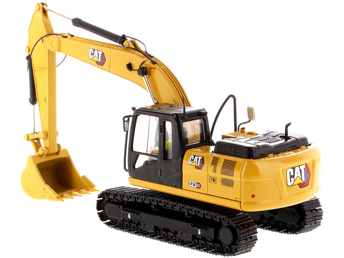 CAT Caterpillar 323 GX Hydraulic Excavator with Operator "High Line" Series 1/50 Diecast Model by Diecast Masters LuxuryLifeWay Online Store
