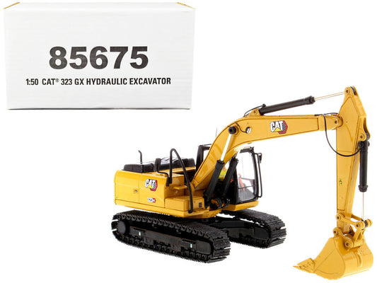 CAT Caterpillar 323 GX Hydraulic Excavator with Operator "High Line" Series 1/50 Diecast Model by Diecast Masters LuxuryLifeWay Online Store