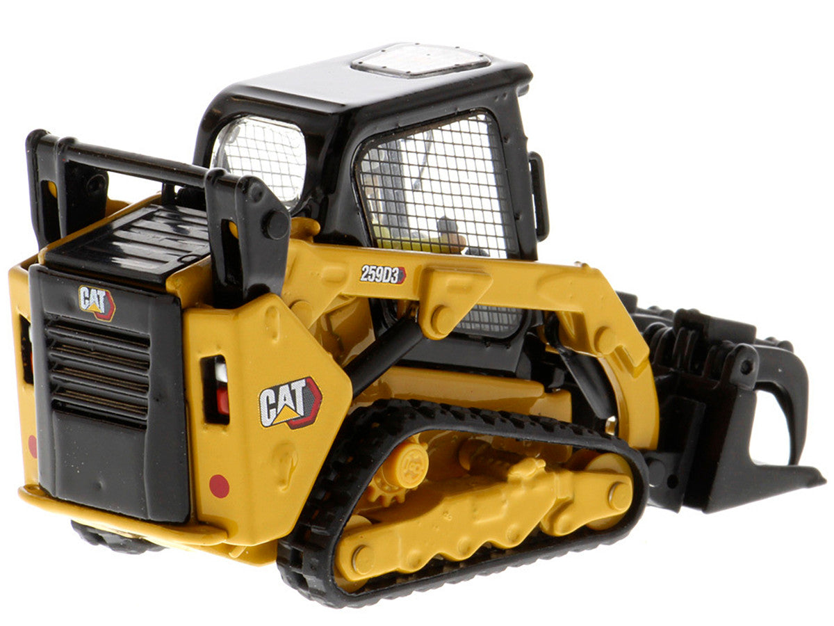 CAT Caterpillar 259D3 Compact Track Loader with Work Tools and Operator Yellow "High Line Series" 1/50 Diecast Model by Diecast Masters LuxuryLifeWay Online Store