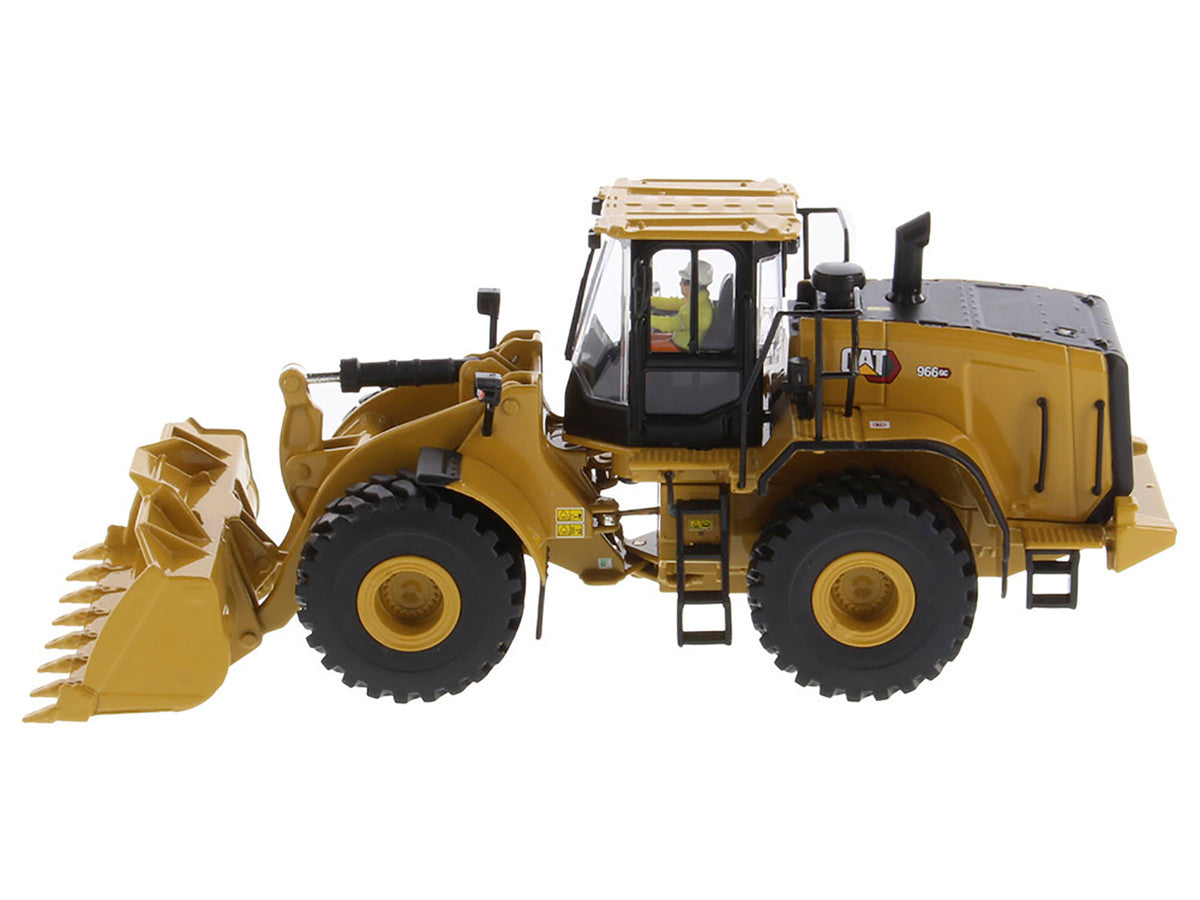 CAT Caterpillar 966 GC Wheel Loader Yellow with Operator "High Line Series" 1/50 Diecast Model by Diecast Masters LuxuryLifeWay Online Store