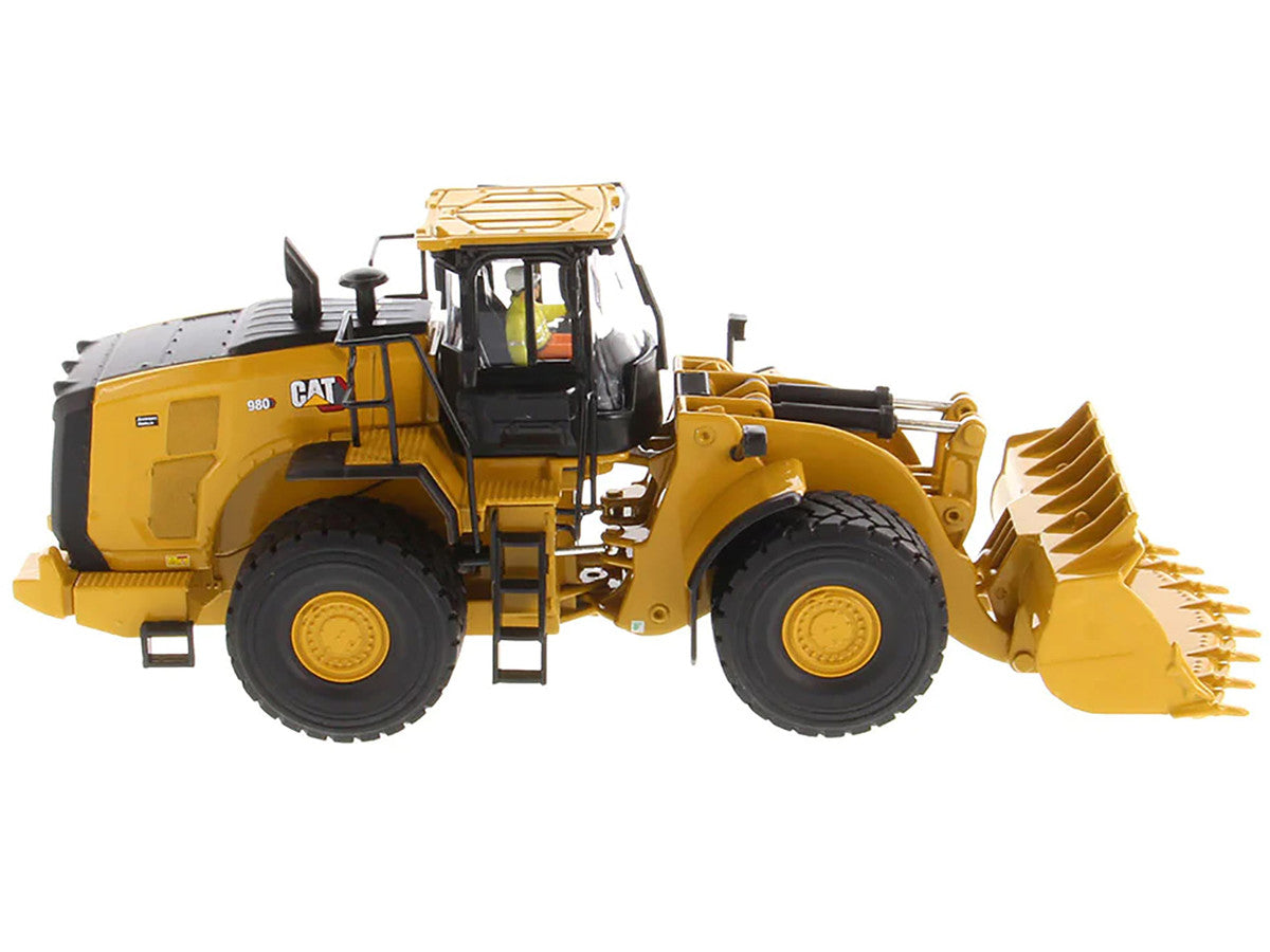 CAT Caterpillar 980 Wheel Loader Yellow with Operator "High Line Series" 1/50 Diecast Model by Diecast Masters LuxuryLifeWay Online Store