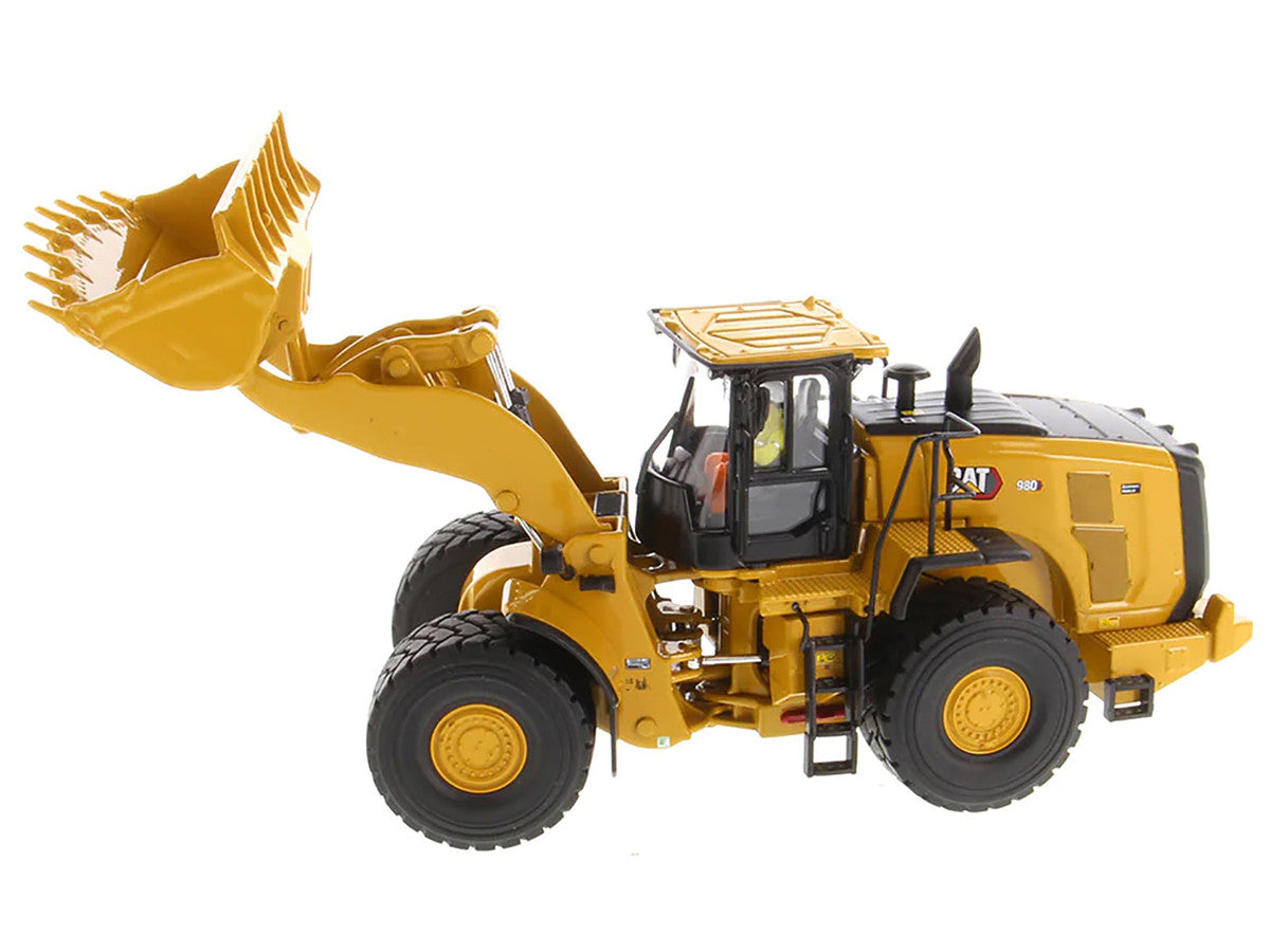CAT Caterpillar 980 Wheel Loader Yellow with Operator "High Line Series" 1/50 Diecast Model by Diecast Masters LuxuryLifeWay Online Store