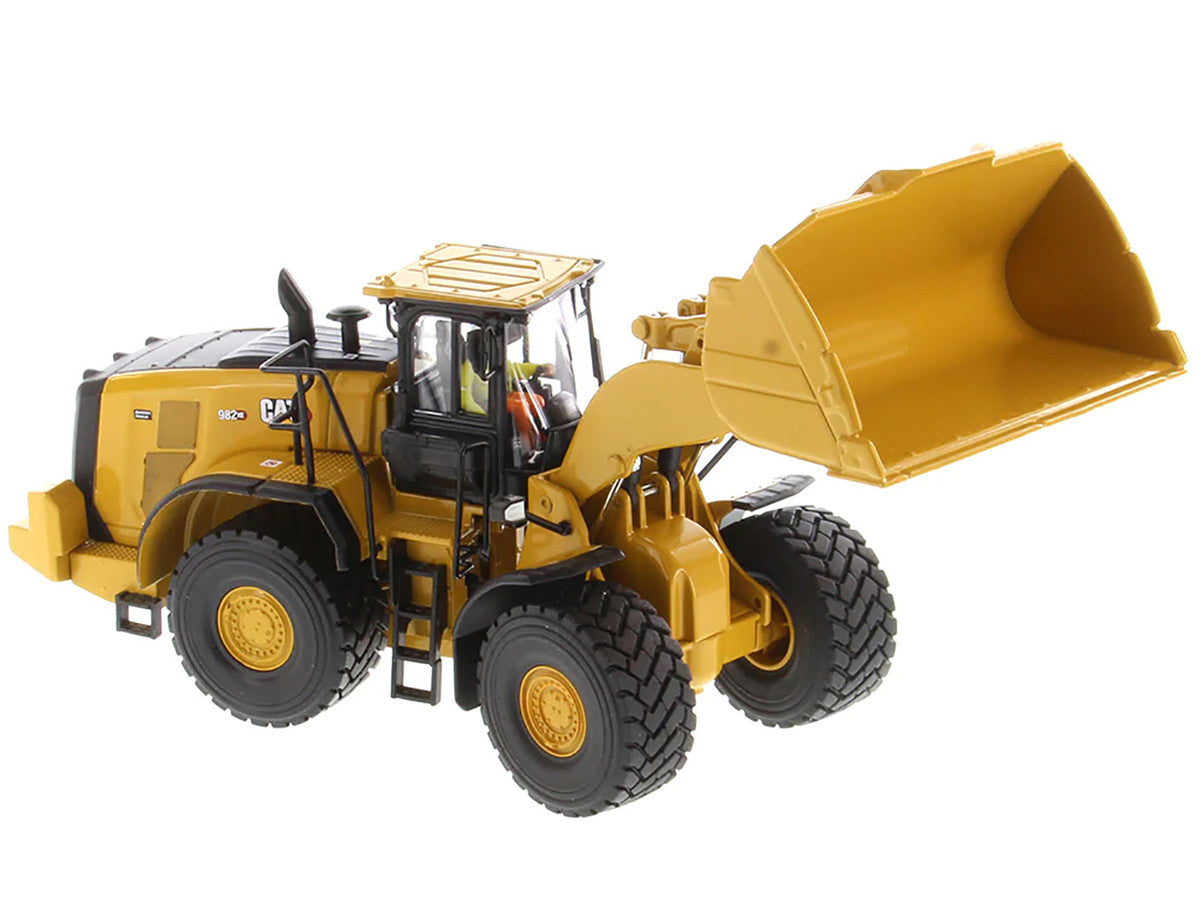 CAT Caterpillar 982 XE Wheel Loader Yellow with Operator "High Line Series" 1/50 Diecast Model by Diecast Masters LuxuryLifeWay Online Store