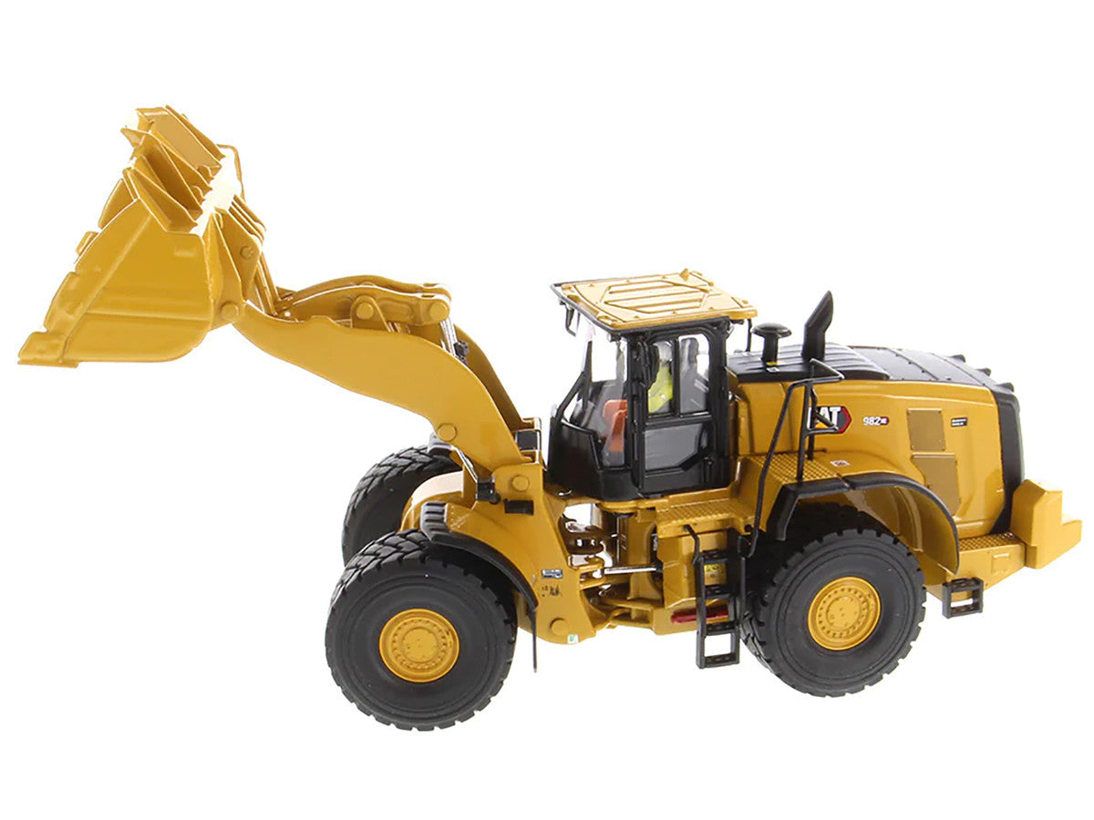 CAT Caterpillar 982 XE Wheel Loader Yellow with Operator "High Line Series" 1/50 Diecast Model by Diecast Masters LuxuryLifeWay Online Store