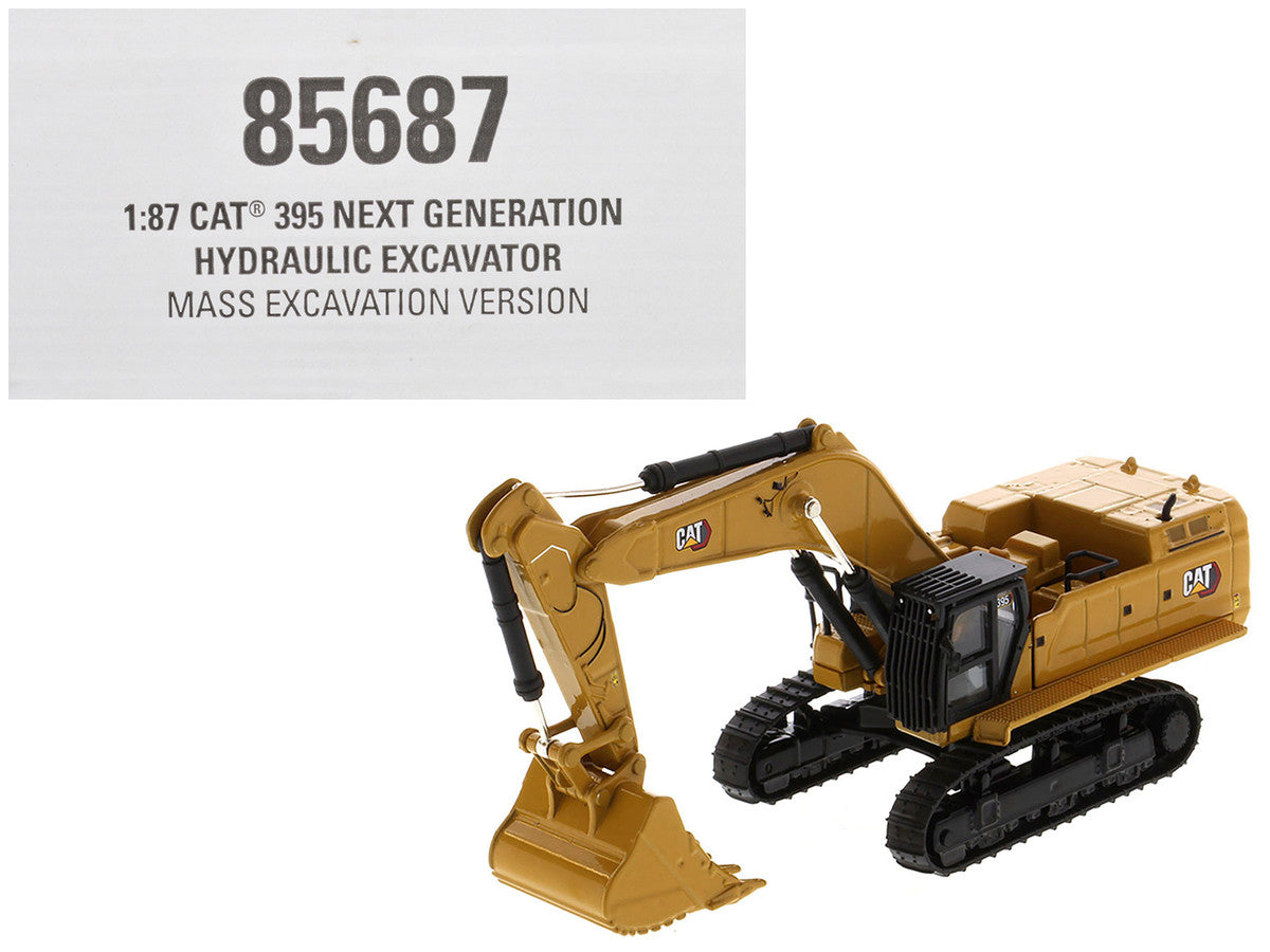 CAT Caterpillar 395 Next-Generation Hydraulic Excavator (Mass Excavation Version) Yellow "High Line Series" 1/87 (HO) Scale Diecast Model by Diecast Masters LuxuryLifeWay Online Store