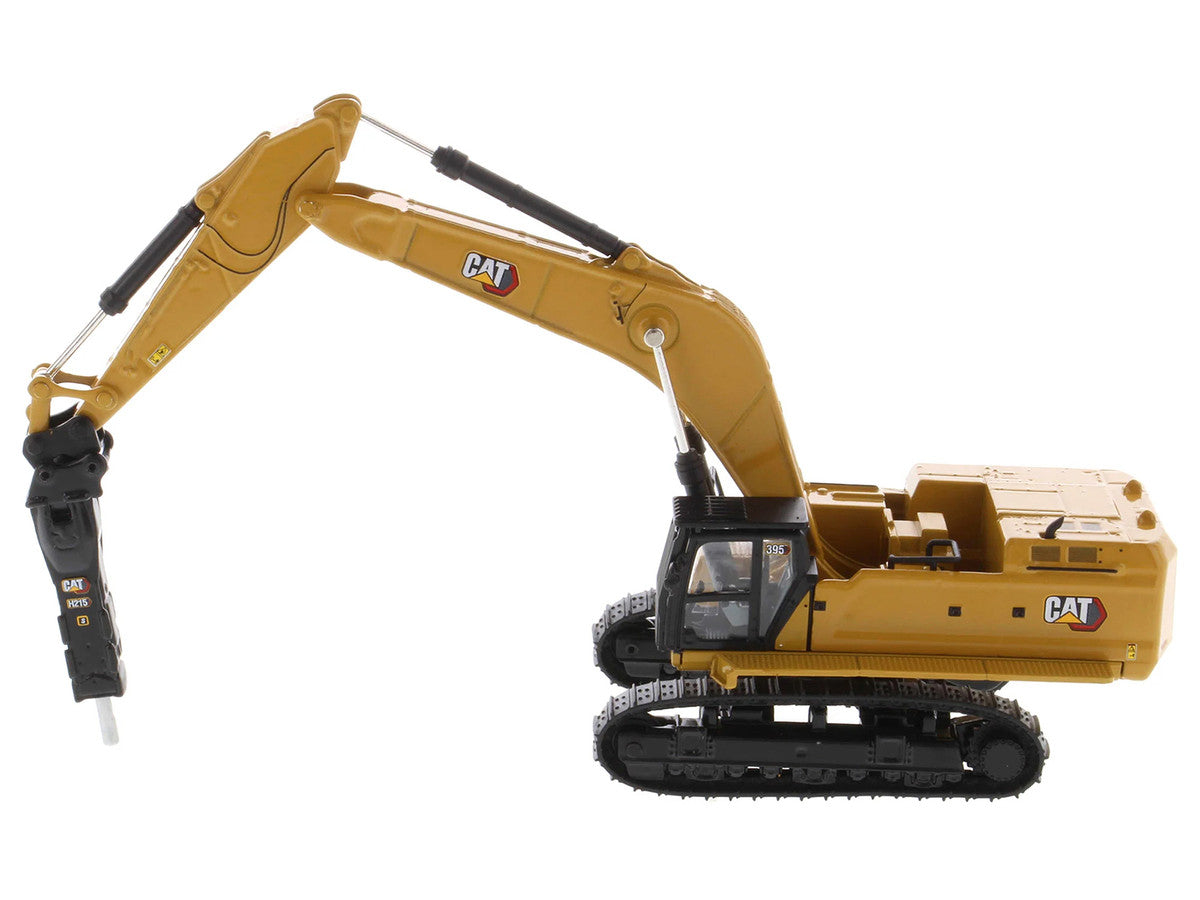 CAT Caterpillar 395 Next-Generation Hydraulic Excavator (General Purpose Version) Yellow with Additional Tools "High Line Series" 1/87 (HO) Diecast Model by Diecast Masters LuxuryLifeWay Online Store