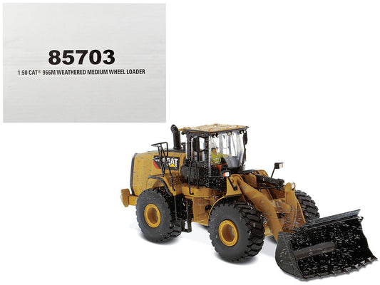 CAT Caterpillar 966M Wheel Loader with Operator (Dirty Version) "Weathered" Series 1/50 Diecast Model by Diecast Masters LuxuryLifeWay Online Store