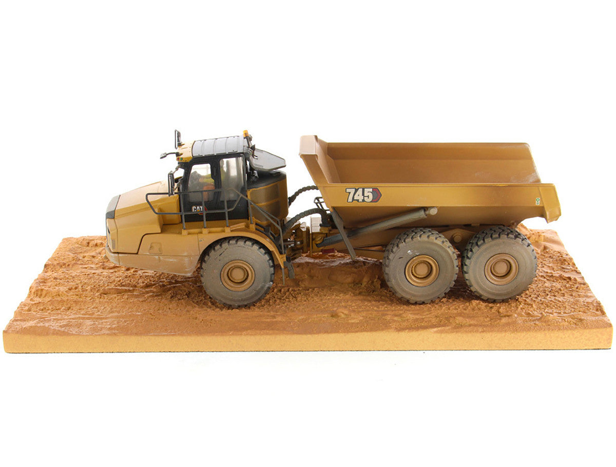 CAT Caterpillar 745 Articulated Truck with Operator (Dirty Version) "Weathered" Series 1/50 Diecast Model by Diecast Masters LuxuryLifeWay Online Store