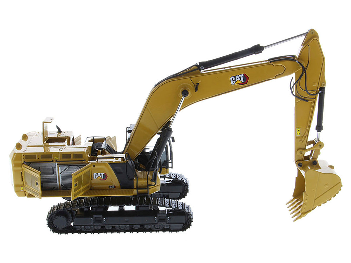 CAT Caterpillar 395 Next Generation Hydraulic Excavator (General Purpose Version) Yellow with Operator and Additional Tools "High Line" Series 1/50 Diecast Model by Diecast Masters LuxuryLifeWay Online Store