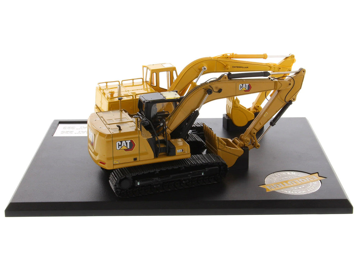 CAT Caterpillar 225 Hydraulic Escavator and CAT Caterpillar 323 Next Generation Hydraulic Escavator Set of 2 pieces "Evolution Series" 1/50 Diecast Models by Diecast Masters LuxuryLifeWay Online Store