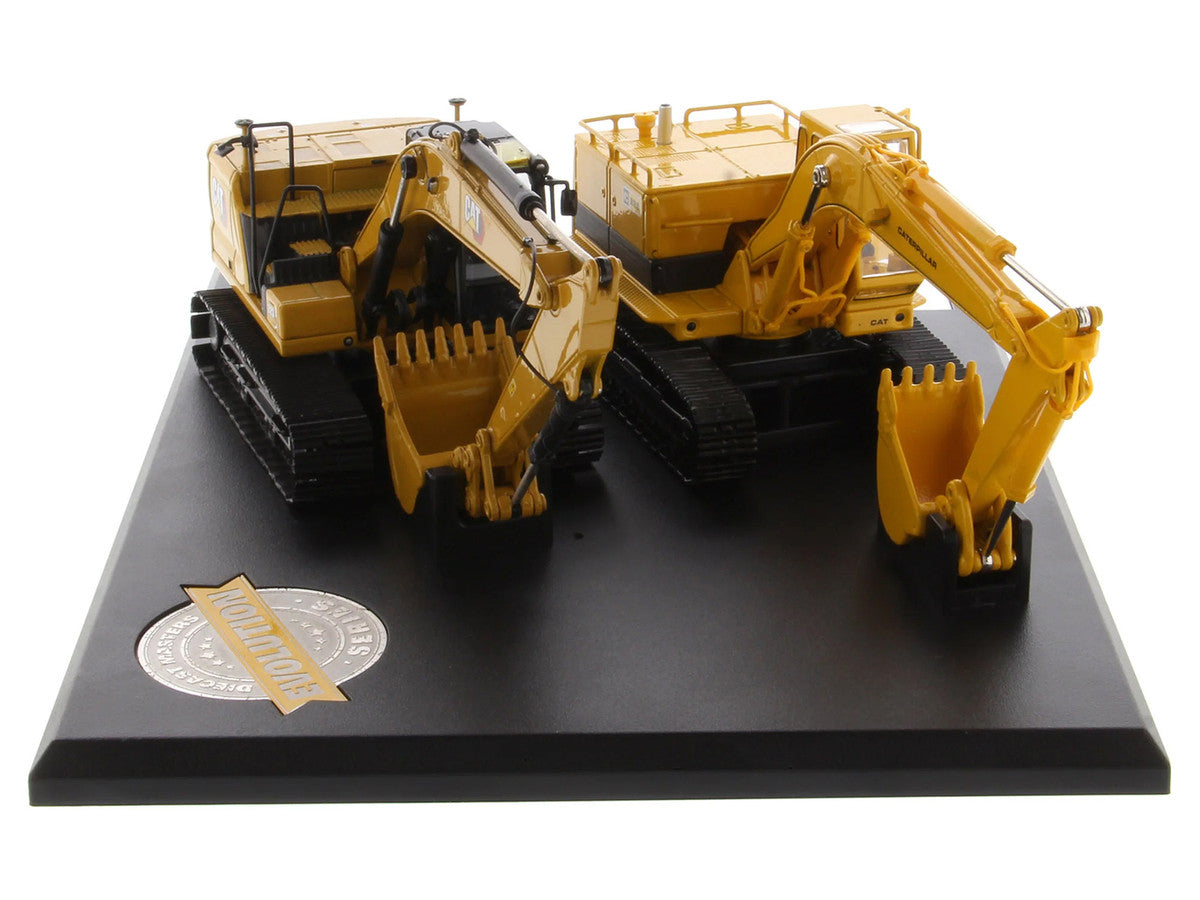 CAT Caterpillar 225 Hydraulic Escavator and CAT Caterpillar 323 Next Generation Hydraulic Escavator Set of 2 pieces "Evolution Series" 1/50 Diecast Models by Diecast Masters LuxuryLifeWay Online Store