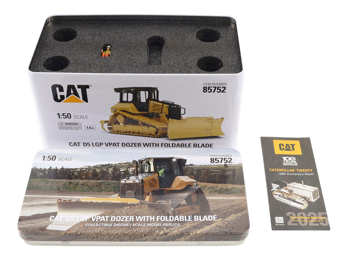CAT Caterpillar D5 LGP Track-Type Dozer Yellow "High Line" Series 1/50 Diecast Model by Diecast Masters