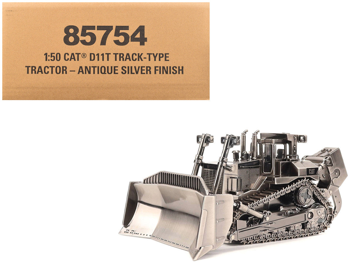 CAT Caterpillar D11T Track Type Tractor Dozer Antique Silver Finish "Commemorative Series" 1/50 Diecast Model by Diecast Masters LuxuryLifeWay Online Store