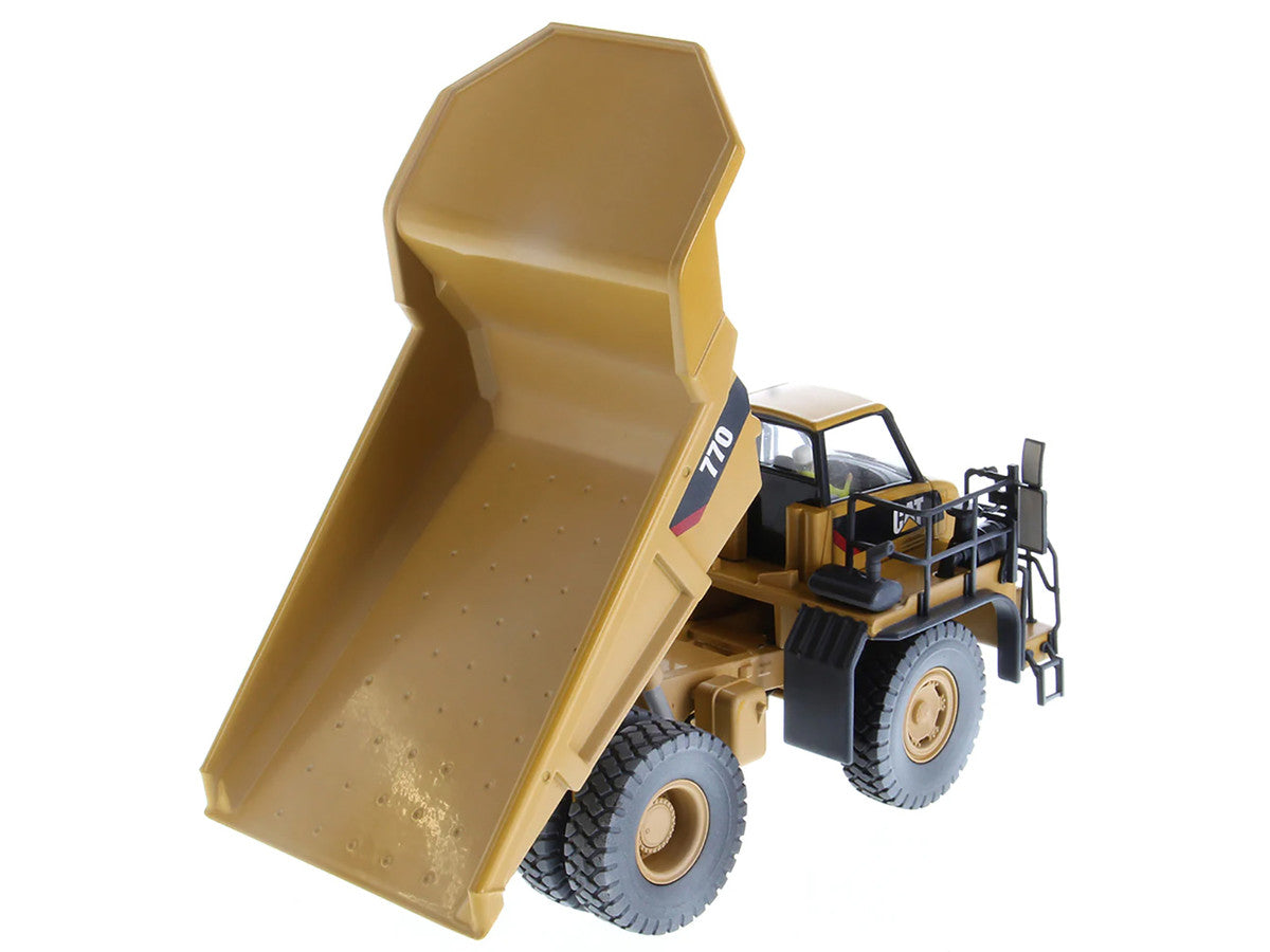 CAT Caterpillar 770 Off-Highway Truck Yellow (Weathered) with Operator "Weathered" Series 1/50 Diecast Model by Diecast Masters LuxuryLifeWay Online Store