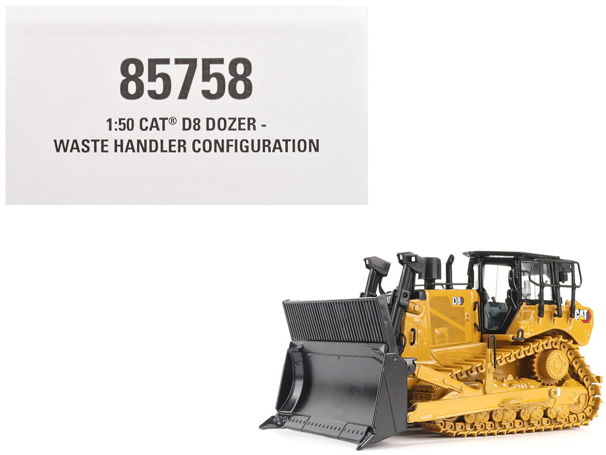 CAT Caterpillar D8 Track-Type Dozer (Waste Handler Configuration) Yellow "High Line" Series 1/50 Diecast Model by Diecast Masters LuxuryLifeWay Online Store