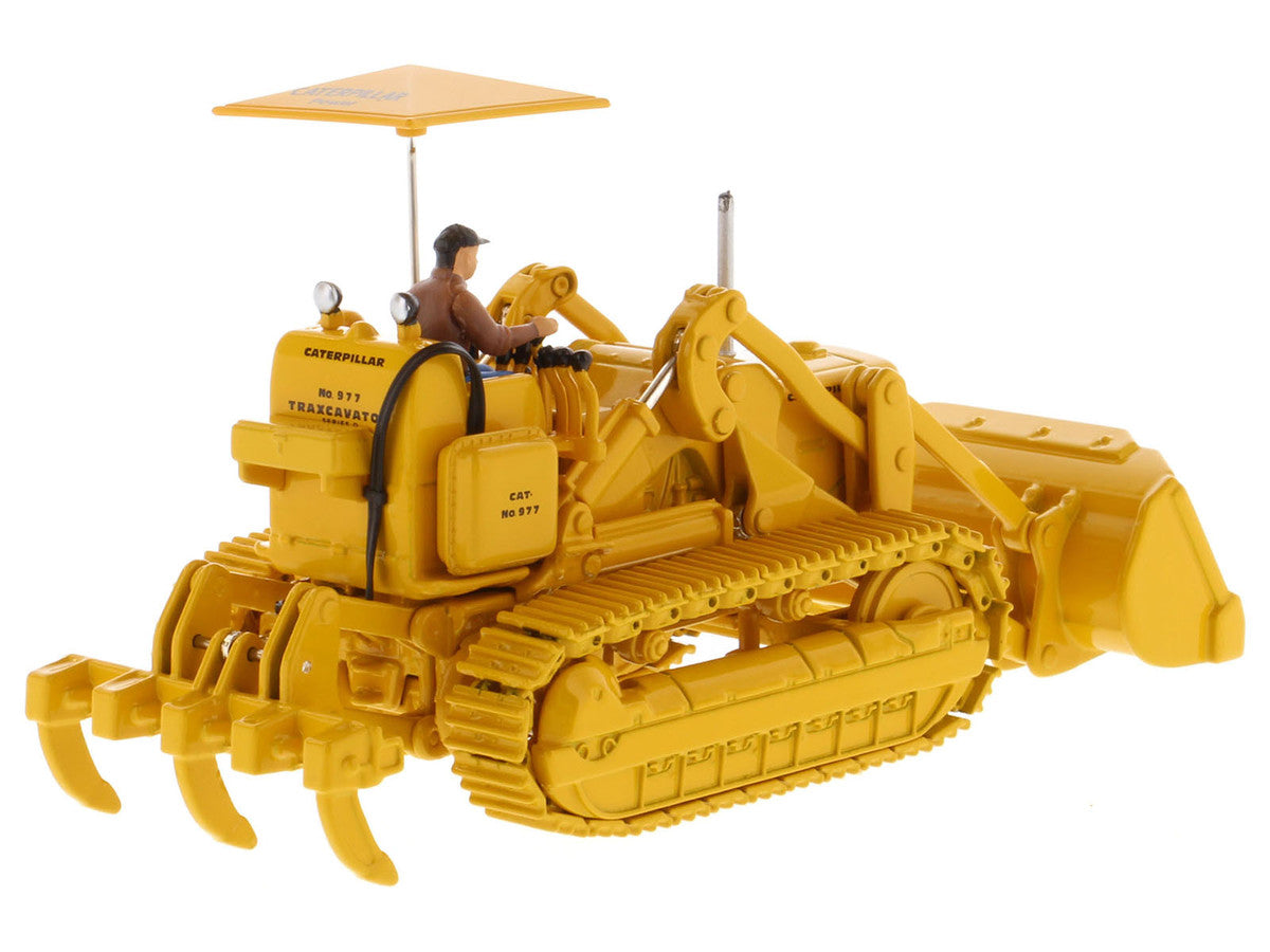 CAT Caterpillar 977D Traxcavator Yellow with Operator "Vintage Series" 1/50 Diecast Model by Diecast Masters LuxuryLifeWay Online Store